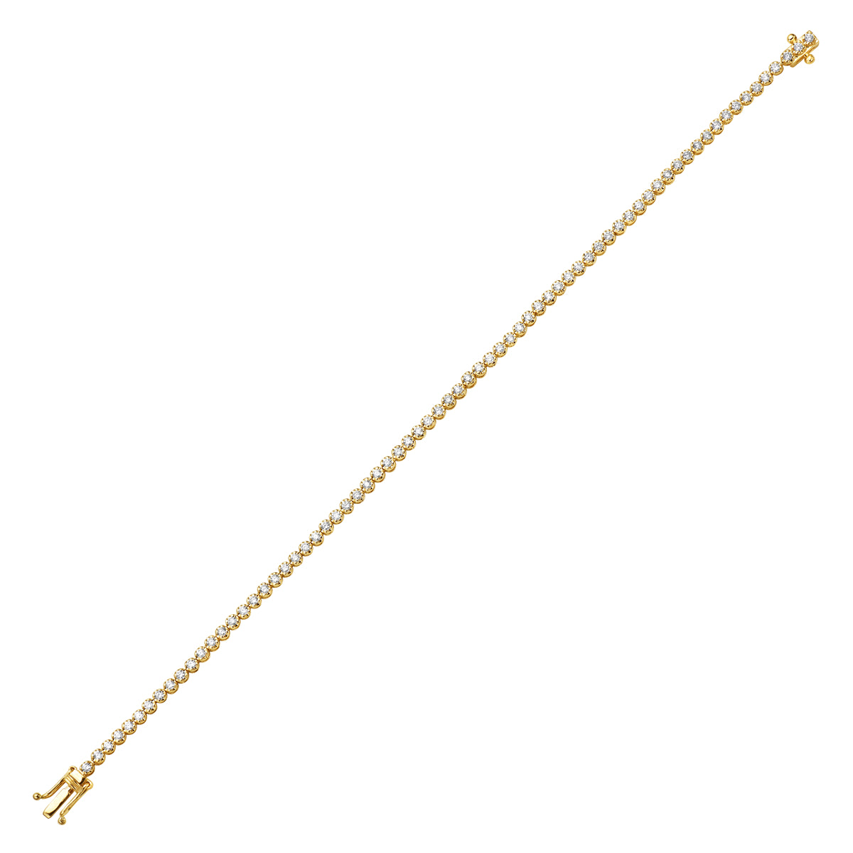 14K Yellow Gold Diamond Jamie Tennis Bracelet, 1ct