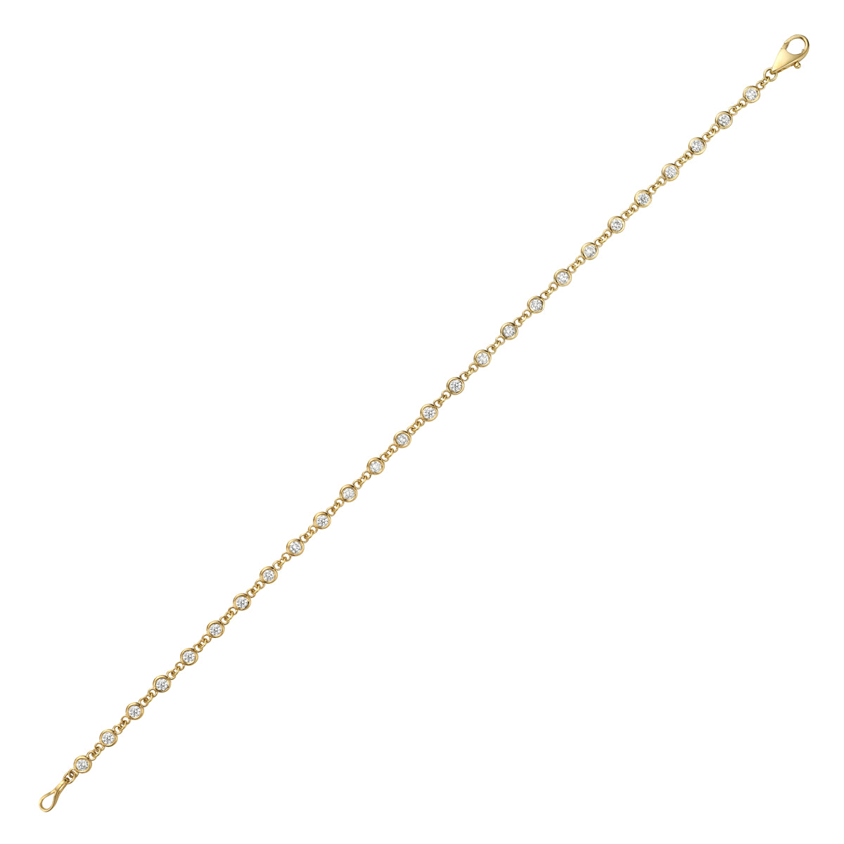 14K Yellow Gold Diamond Bracelet, 0.93ct