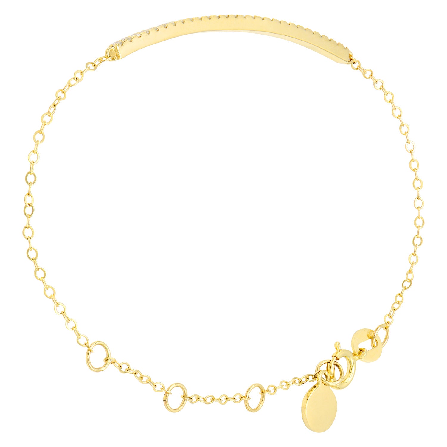 14K Yellow Gold Diamond Bracelet, 0.45ct