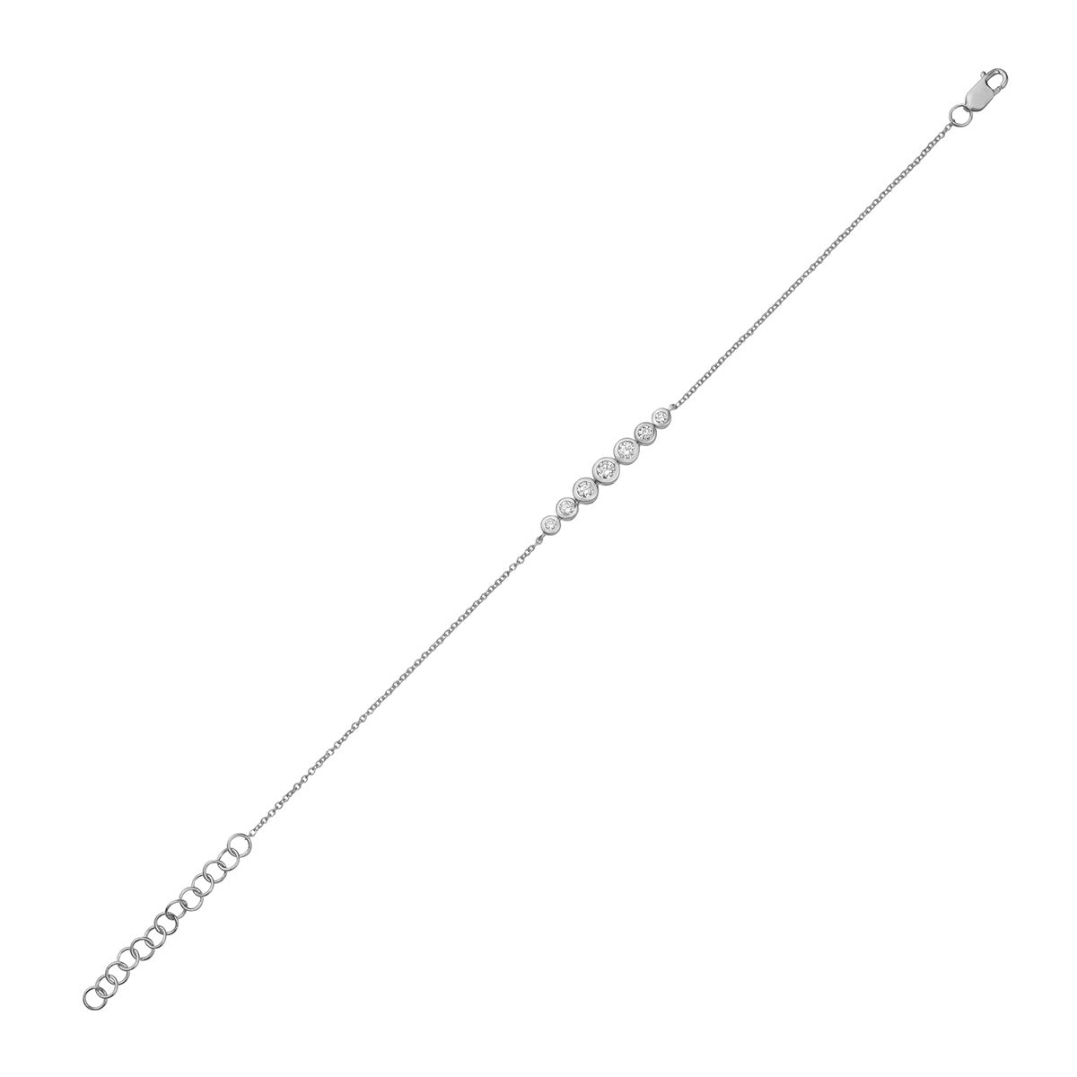 14K White Gold Diamond Bracelet, 0.34ct