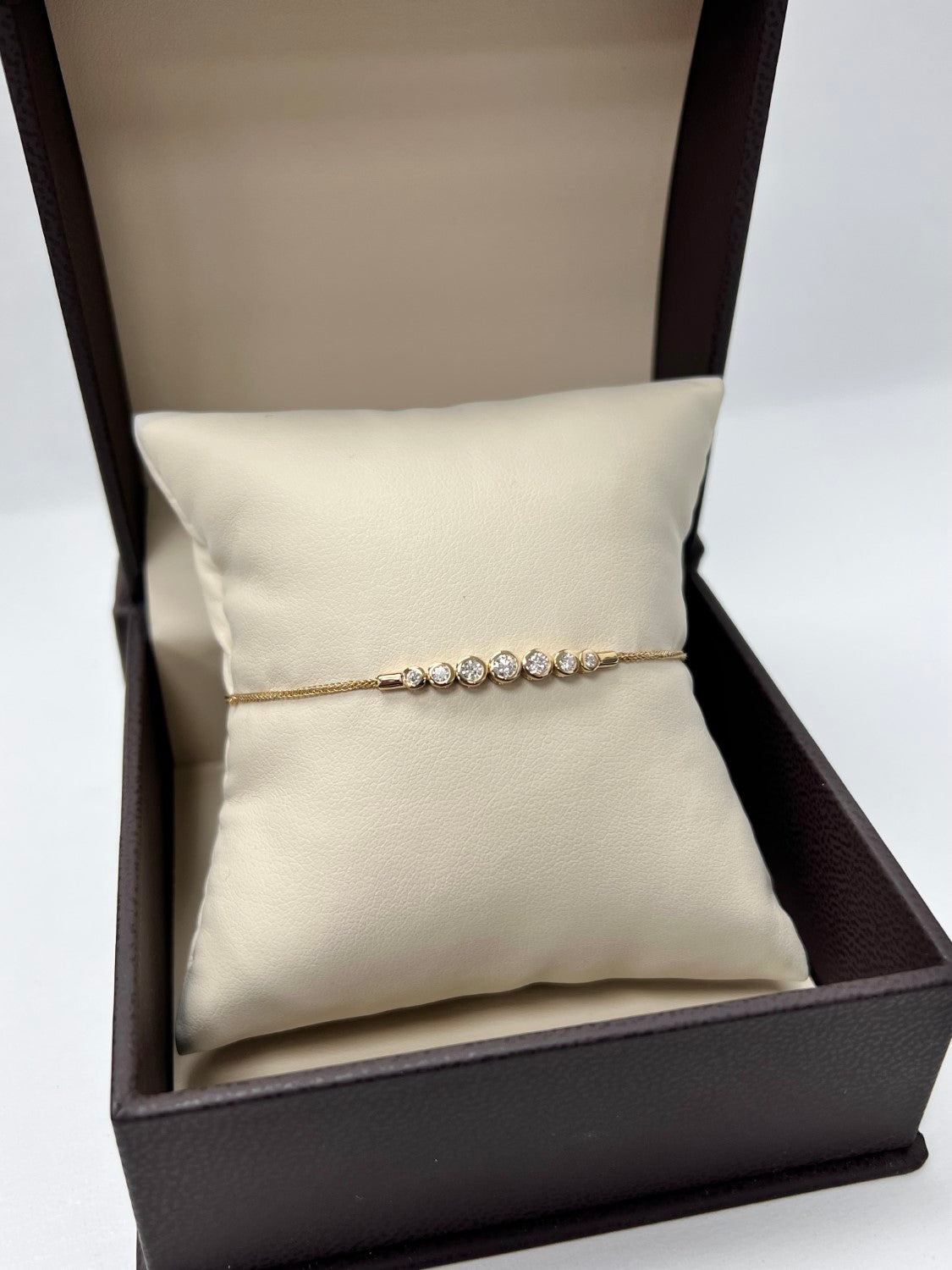 14K Yellow Gold Drawstring Diamond Bracelet