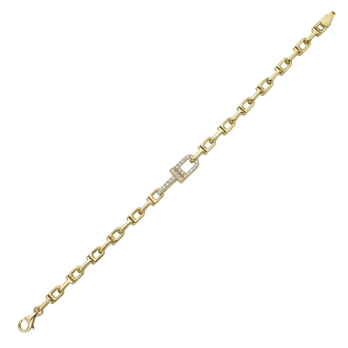 14K Yellow Gold Link Bracelet, 0.71ct