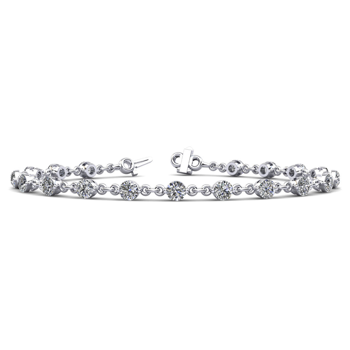 AB155554 - Bracelet 14KW/3.7G 26RD-0.87CT