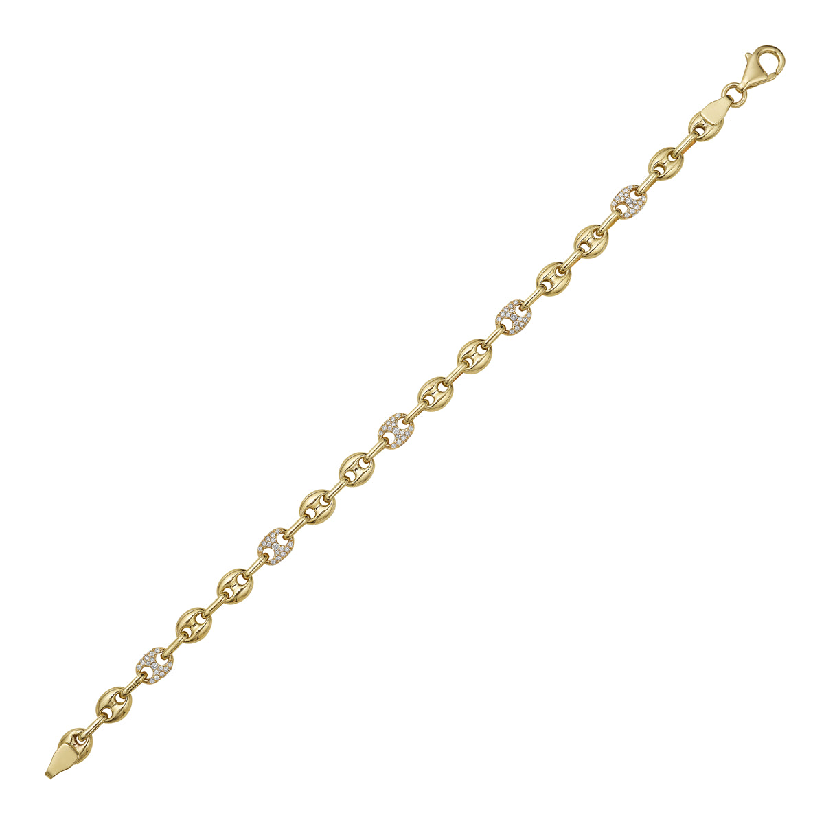 AB156073Y - Bracelet 14KY/5.9G 180RD-0.57CT