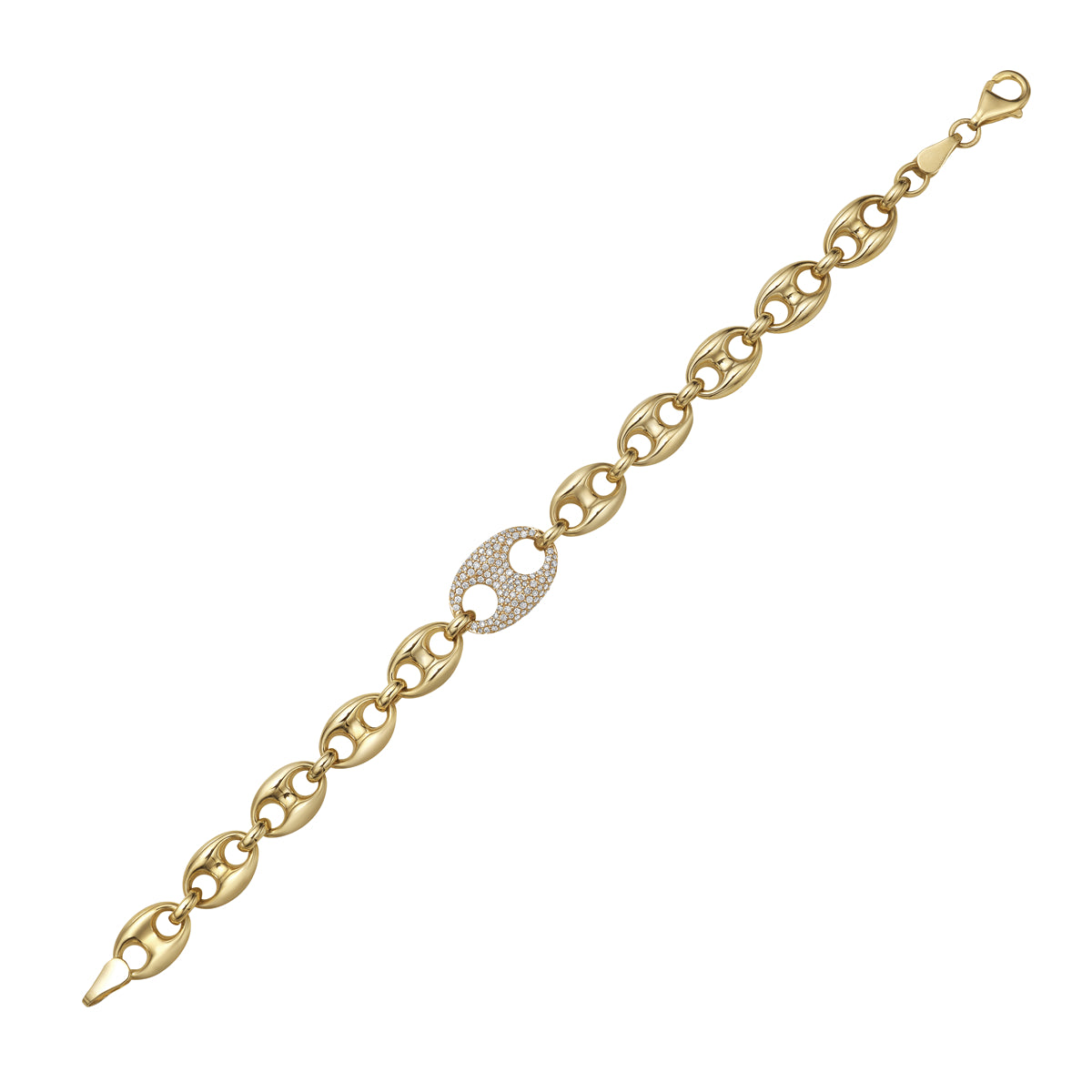 14K Yellow Gold Diamond Bracelet, 0.8ct