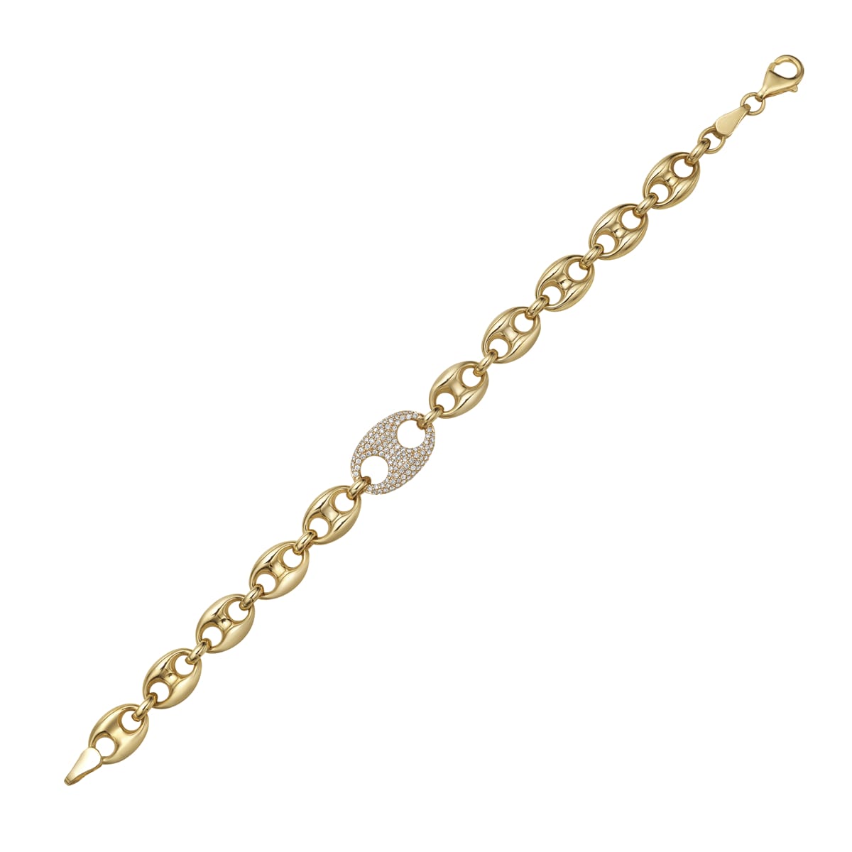 14K Yellow Gold Diamond Bracelet, 0.8ct