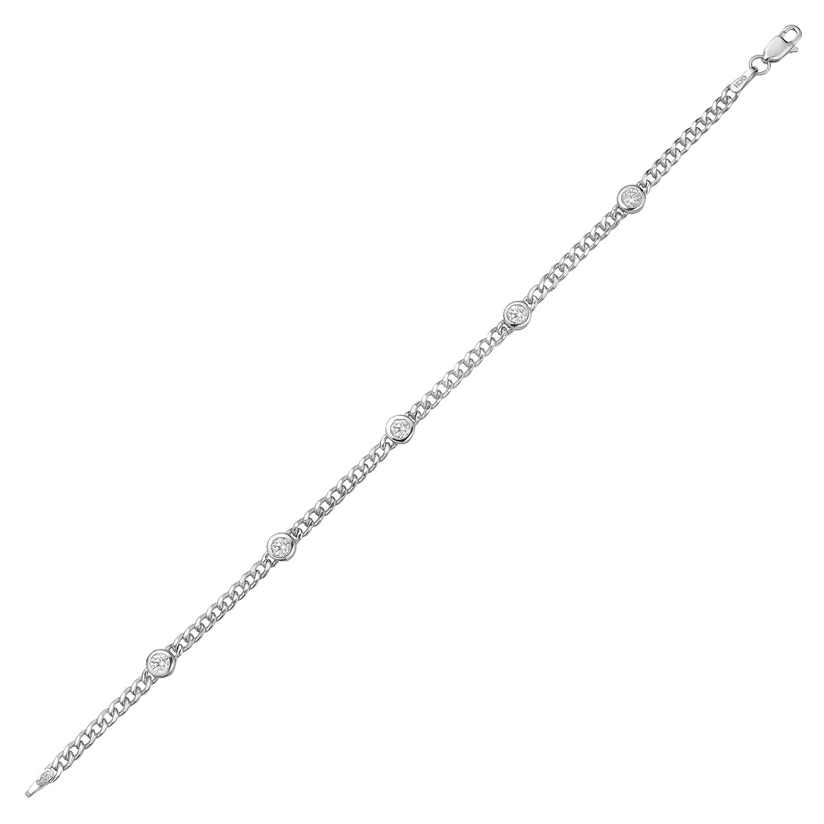 AB156081 - Bracelet 14KW/2.6G 5RD-0.73CT