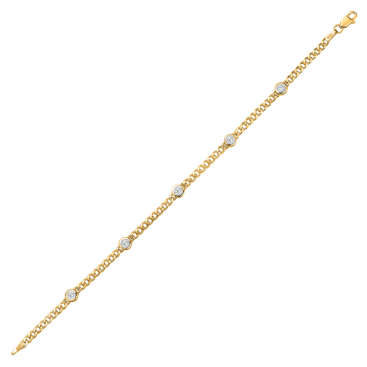 14K Yellow Gold Diamond Bracelet, 0.73ct