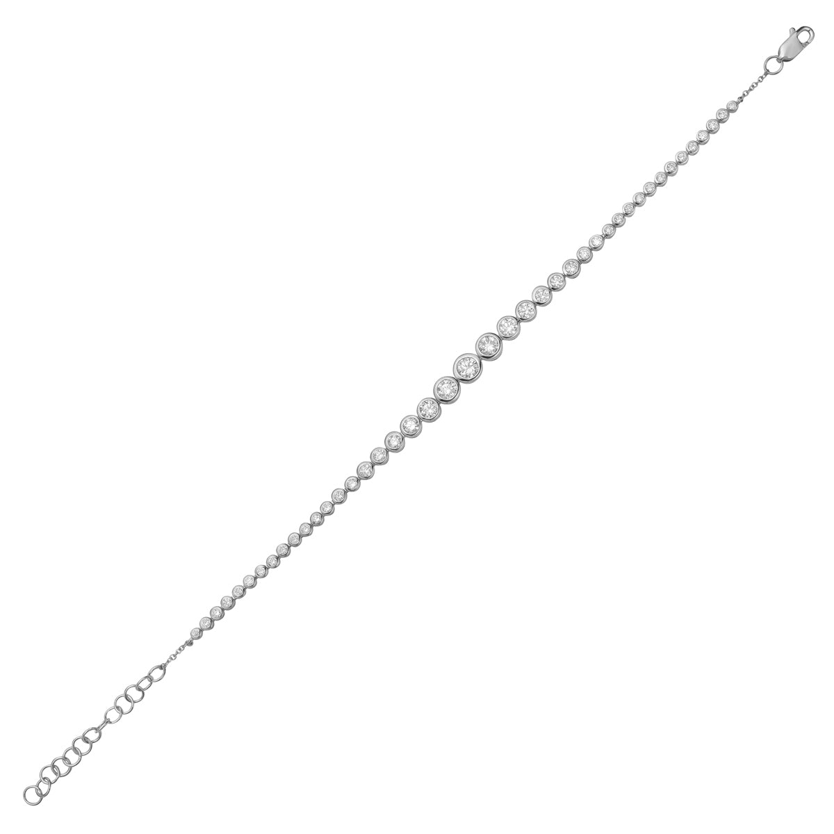 14K White Gold Diamond Bracelet, 0.51ct