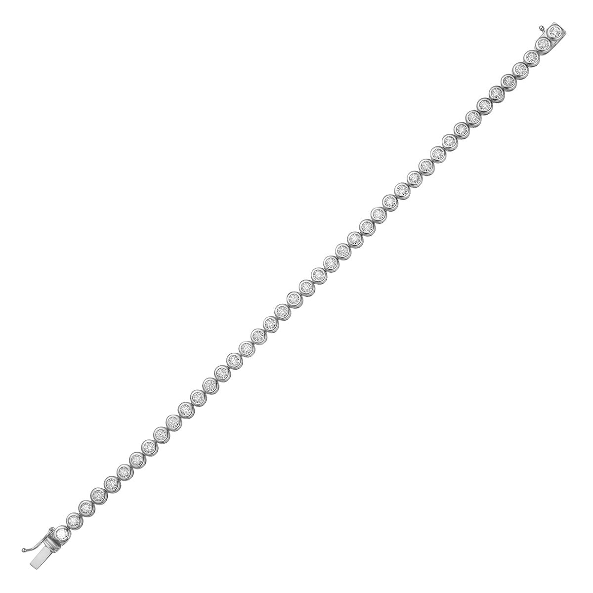 14K White Gold Diamond Bracelet, 0.93ct
