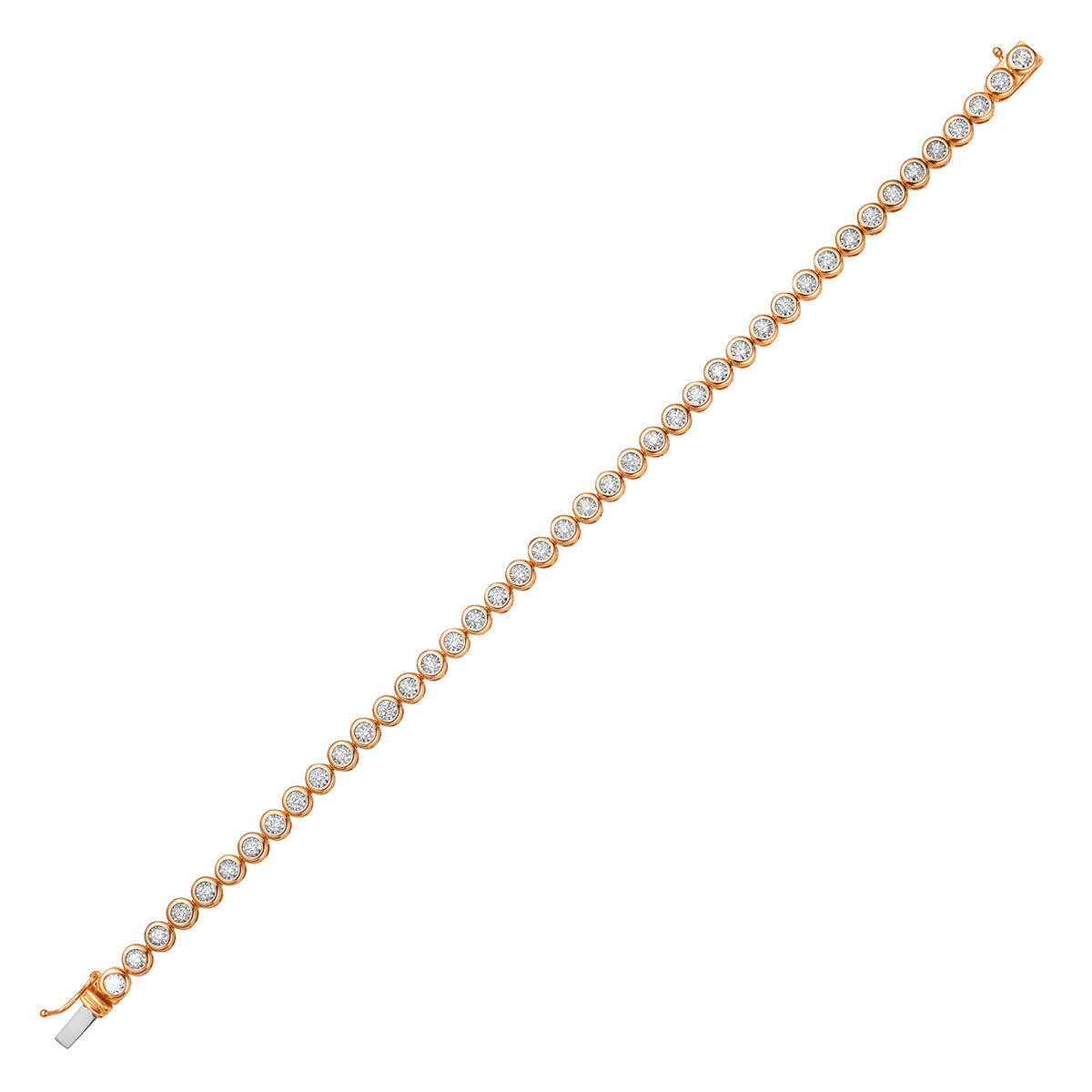14K Rose Gold Diamond Bracelet, 0.93ct