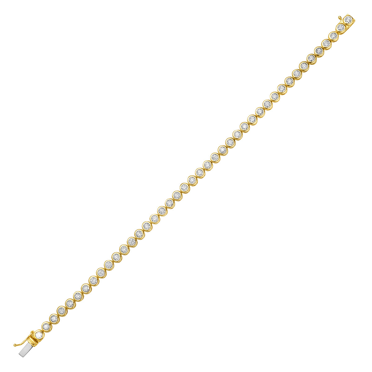 14K Yellow Gold Diamond Bracelet, 1.03ct