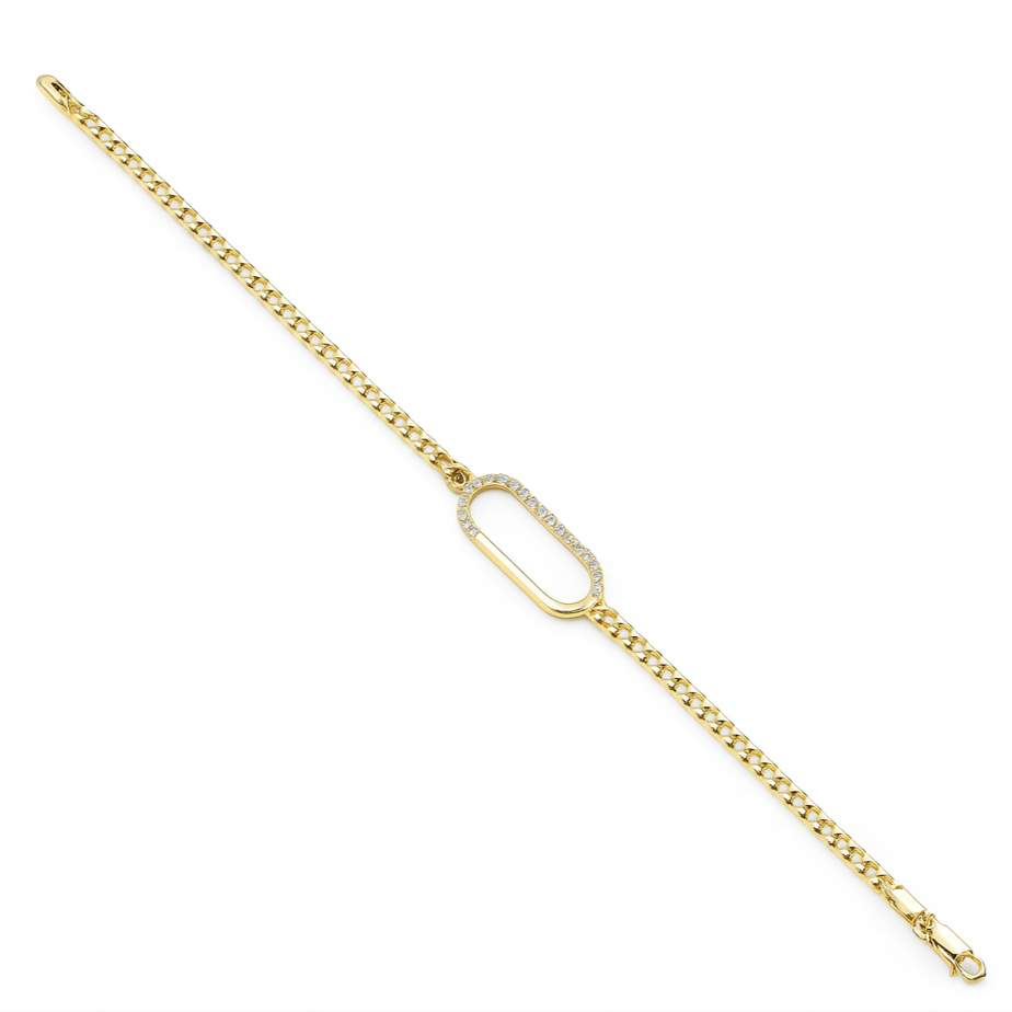 14K Yellow Gold Diamond Bracelet, 0.08ct