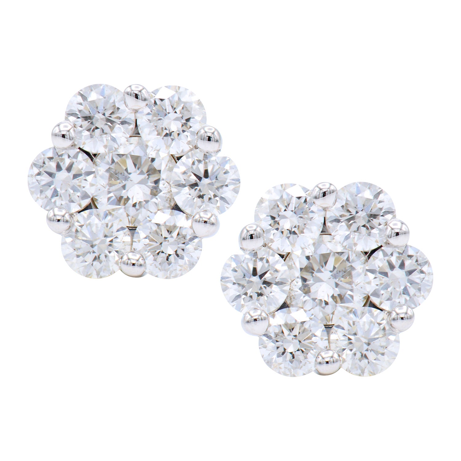 14K White Gold Naomi Stud Earrings - Large, 1.04ct