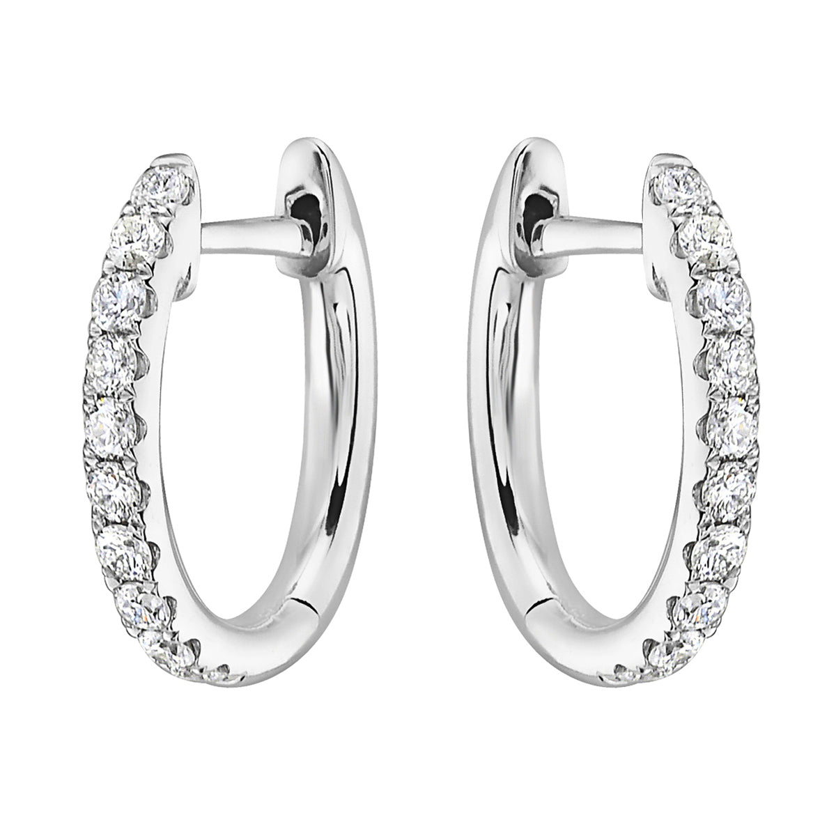 14K White Gold Kayla Hoop, 0.2ct