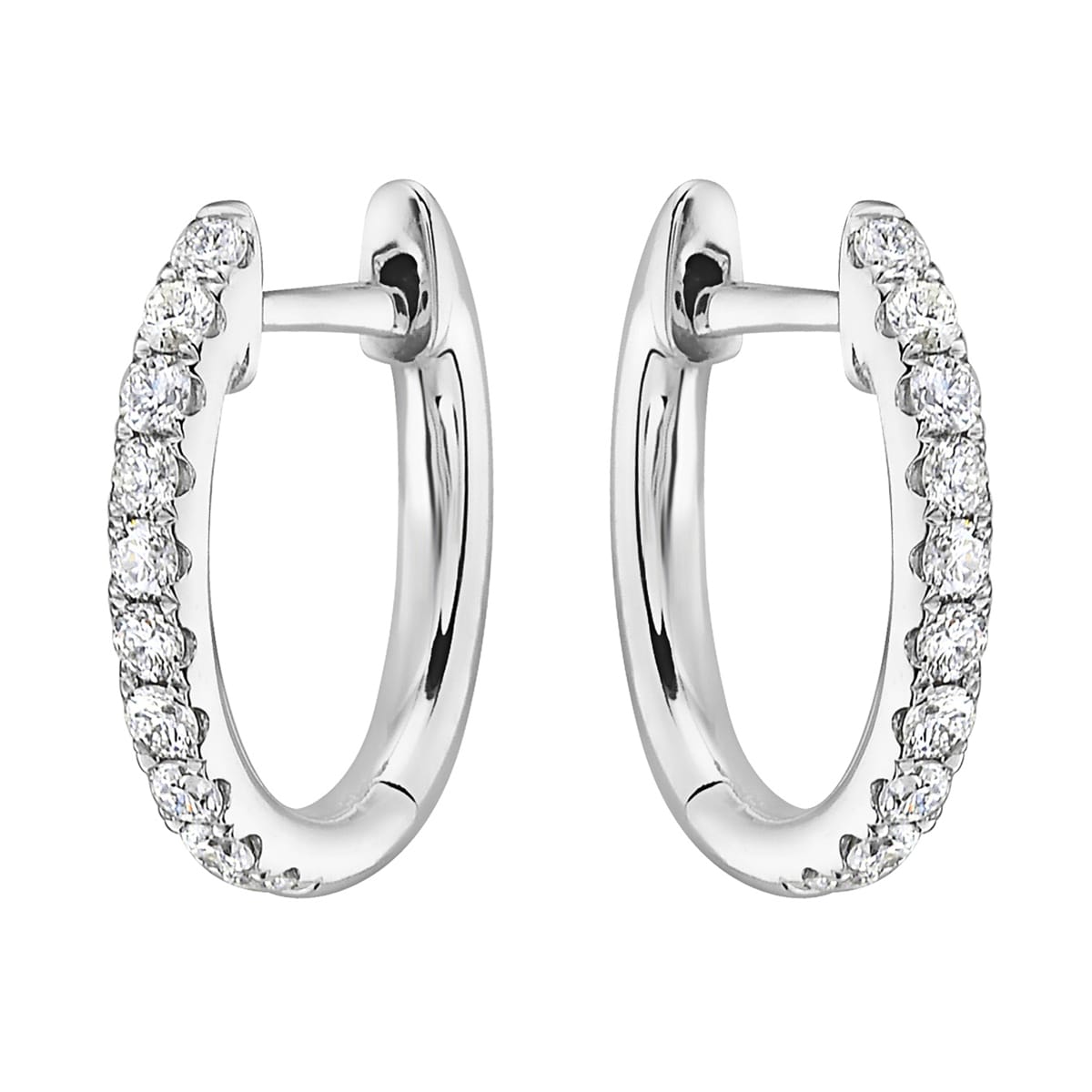 14K White Gold Kayla Hoop, 0.2ct