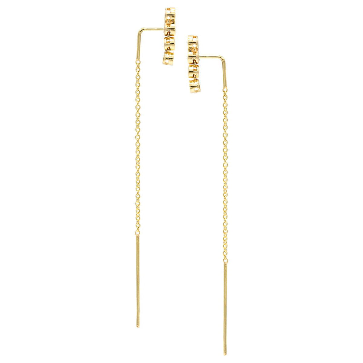 14K Yellow Gold Short Bezel Diamond Threader, 0.2ct