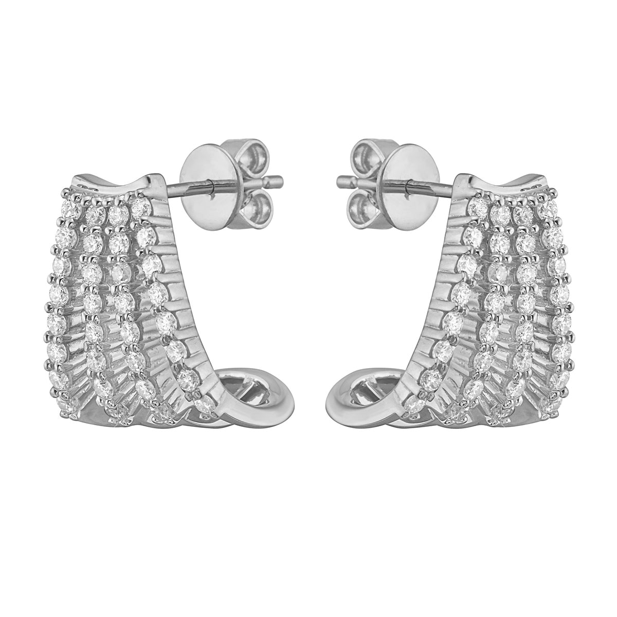 14K White Gold Michelle Earring, 0.59ct