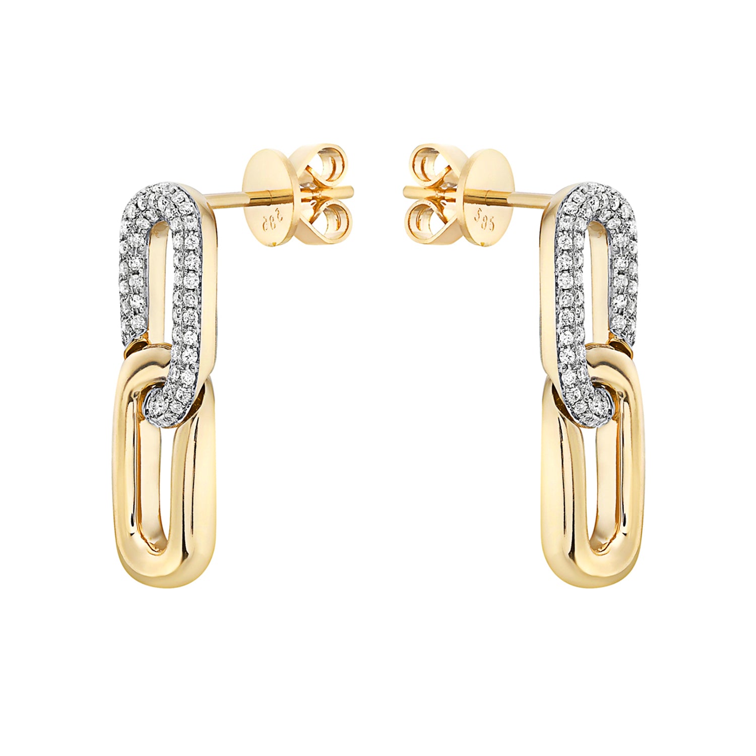 14K Yellow Gold Hug Earring, 0.46ct