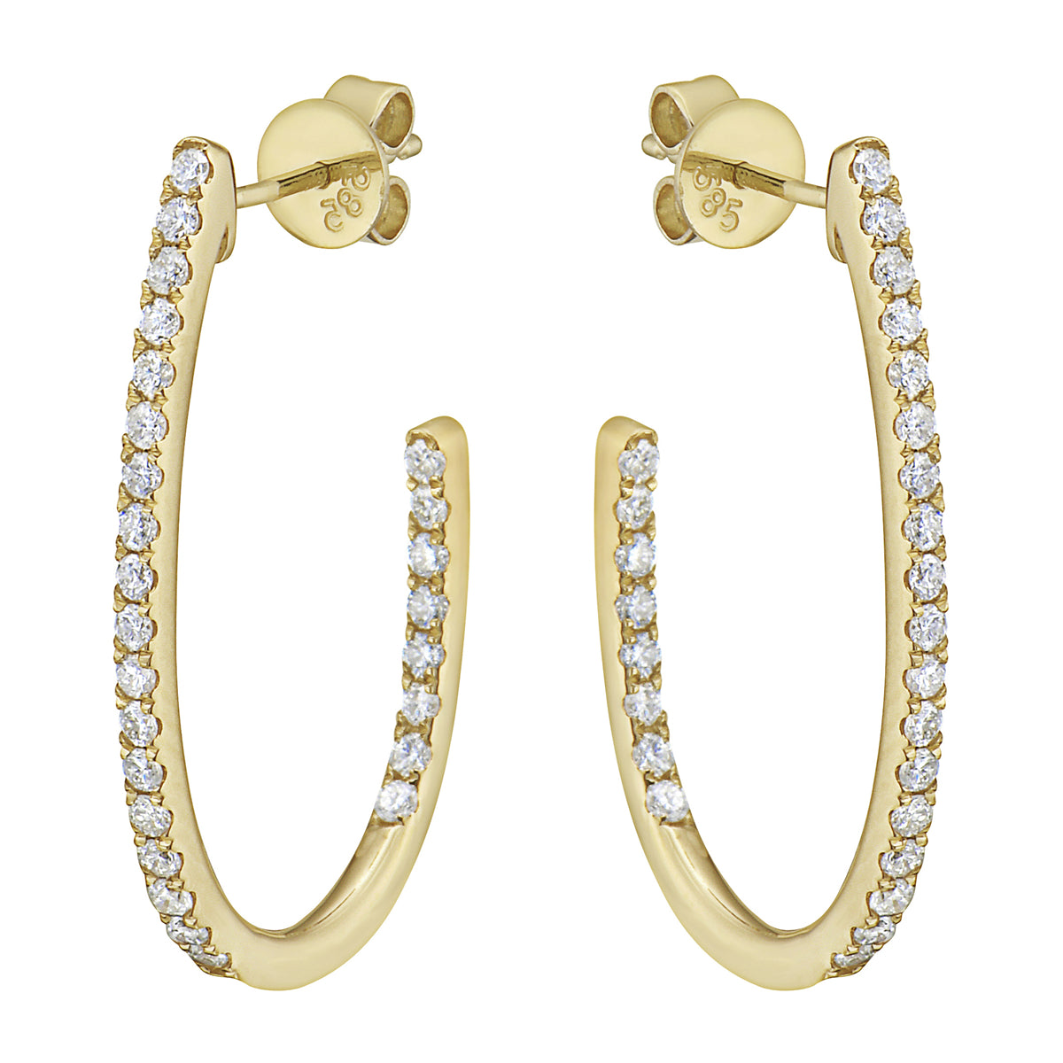 14K Yellow Gold Jasmine Earring, 0.62ct