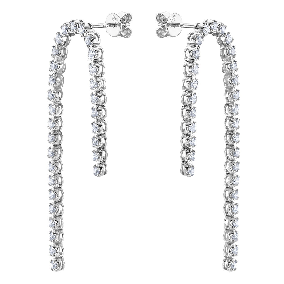 14K Yellow Gold Round Diamond Earrings, 1.1ct