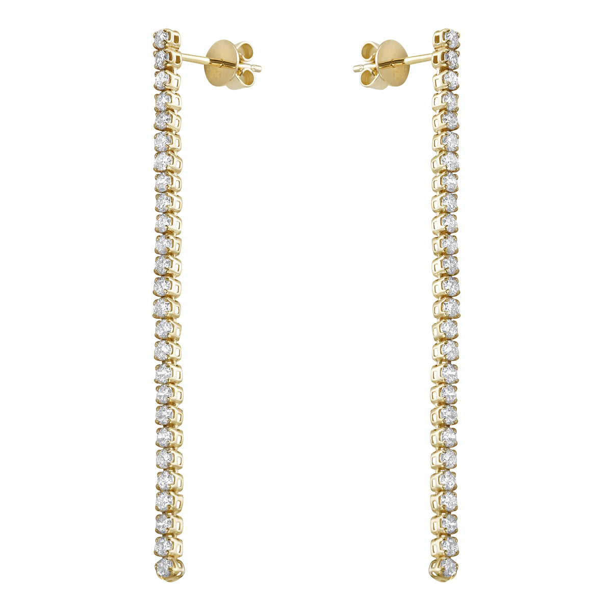 AE155589Y - Earrings 14KY/1.7G 52RD-1.28CT