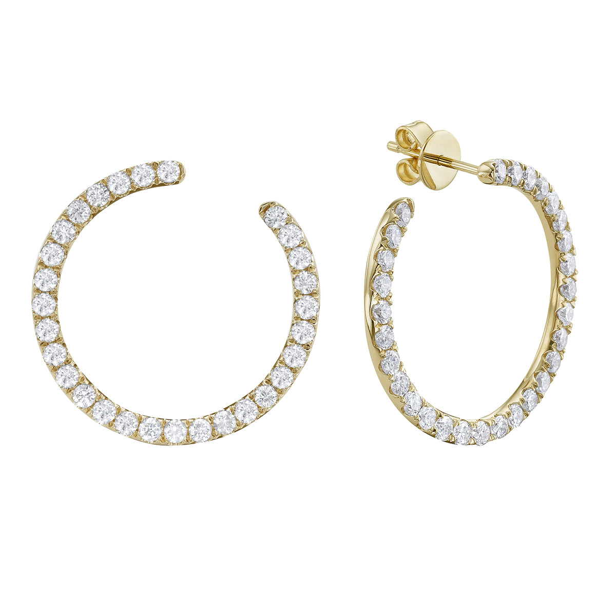 AE155616Y - Earrings 14KY/2.7G 58RD-1.25CT