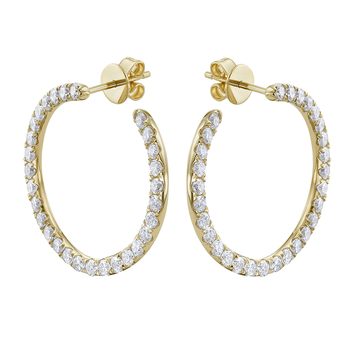 AE155616Y - Earrings 14KY/2.7G 58RD-1.25CT