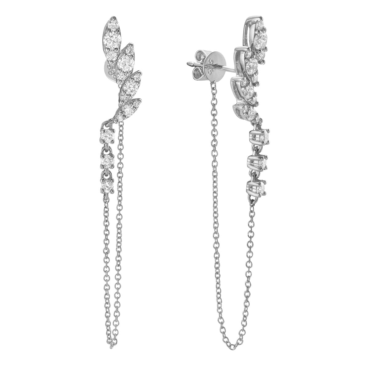 AE155626 - Earrings 14KW/2.4G 4RD-0.24CT 26RD-0.51CT