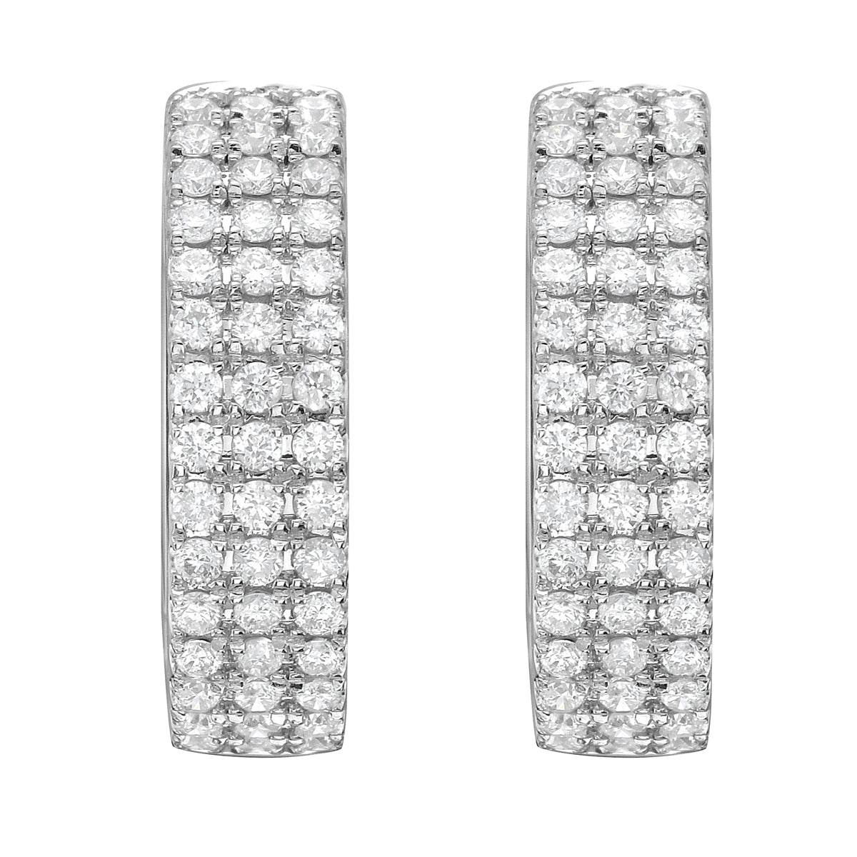 18K White Gold Diamond Earrings, 0.52ct
