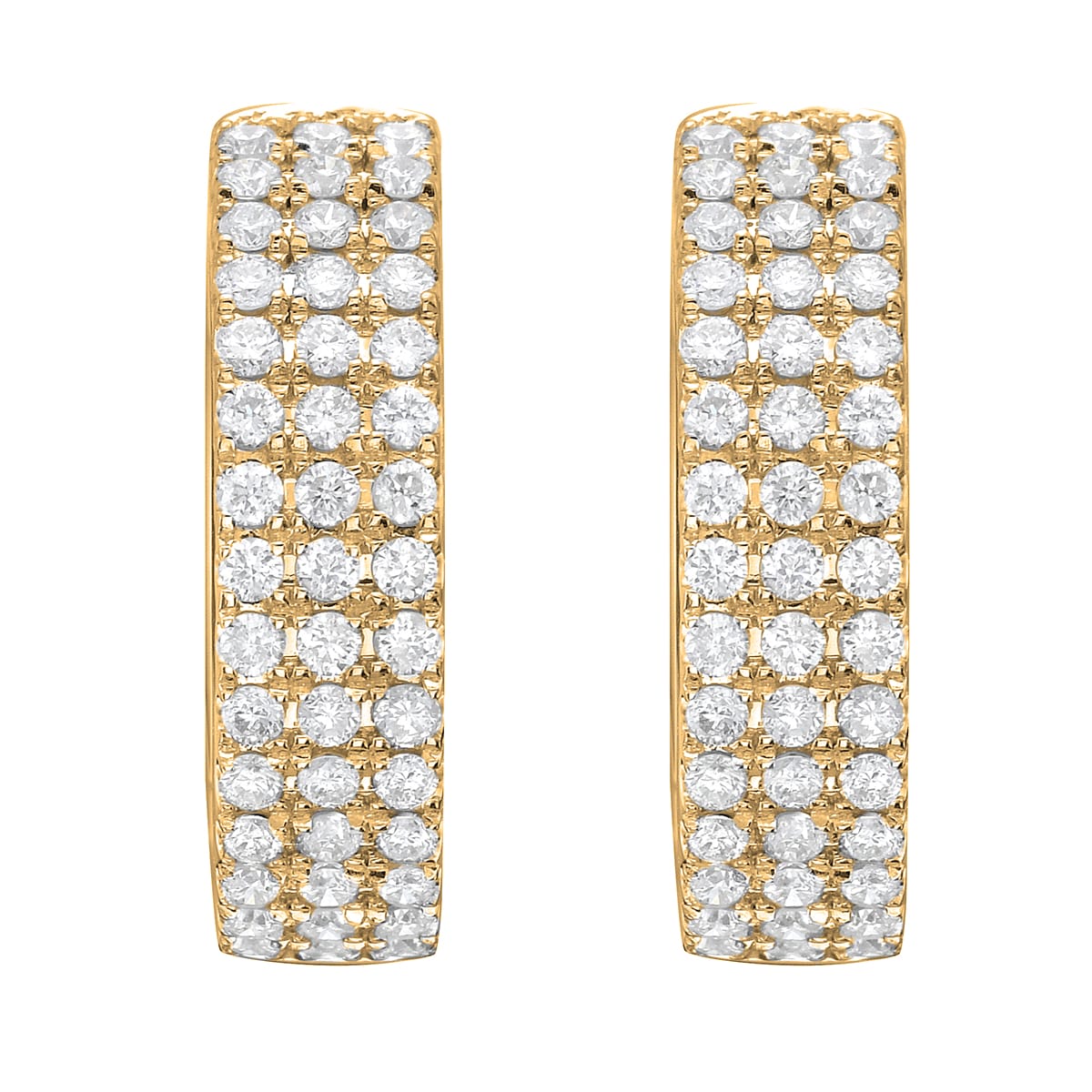14K Yellow Gold Diamond Earrings, 0.47ct
