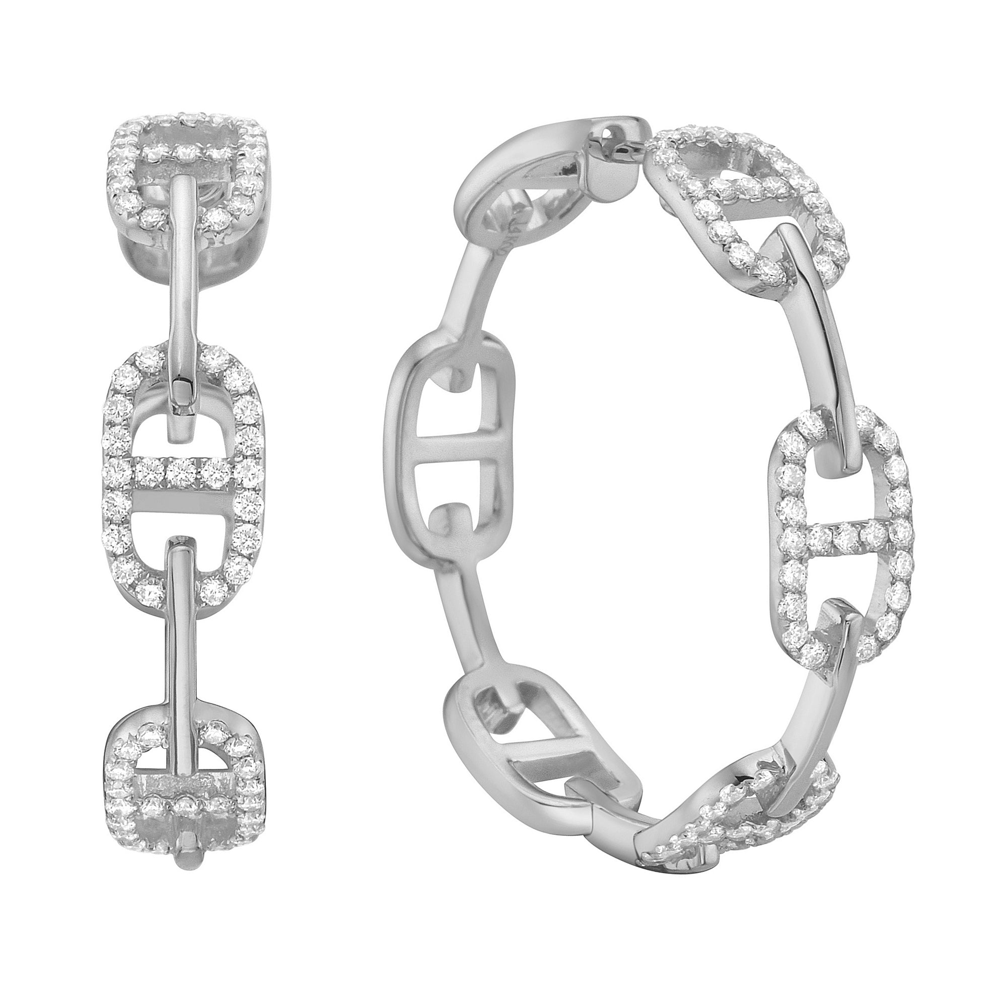 AE156157B - Earrings 14KW/9.1G 128RD-0.84CT