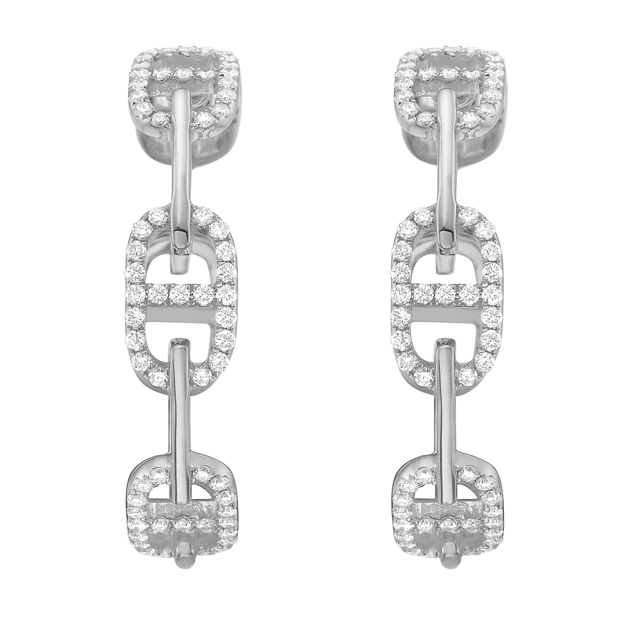 AE156157B - Earrings 14KW/9.1G 128RD-0.84CT