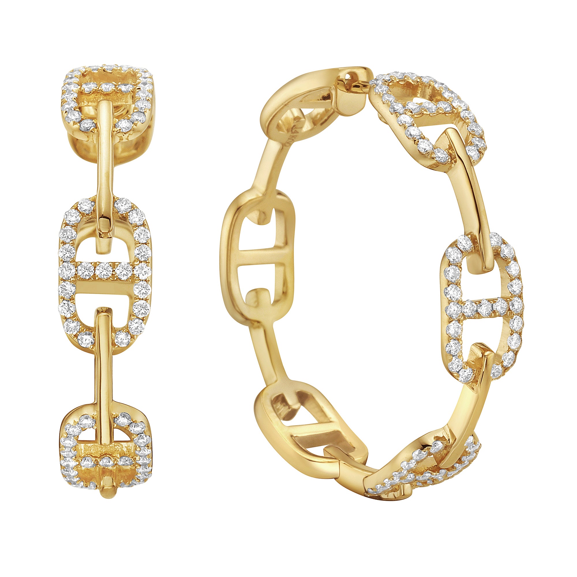 AE156157BY - Earrings 14KY/9.1G 128RD-0.84CT