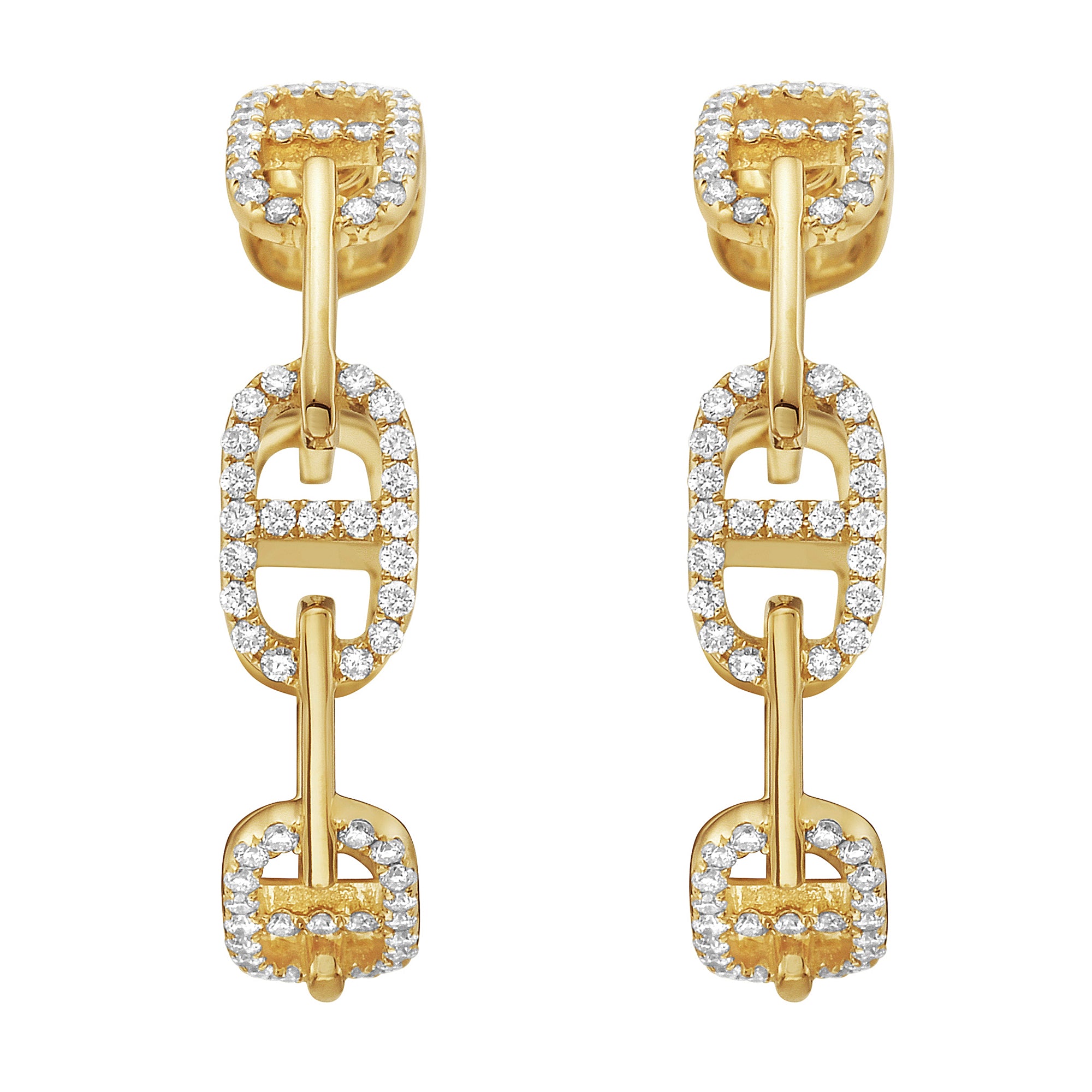 AE156157BY - Earrings 14KY/9.1G 128RD-0.84CT