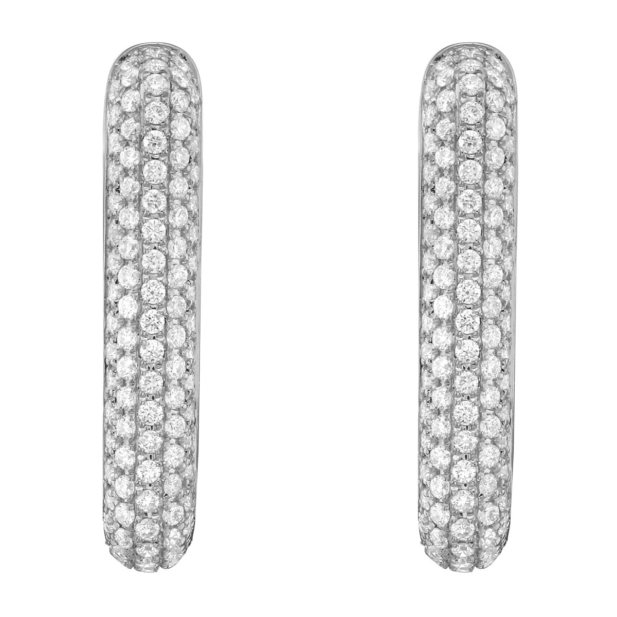 18K White Gold Diamond Earrings, 0.65ct
