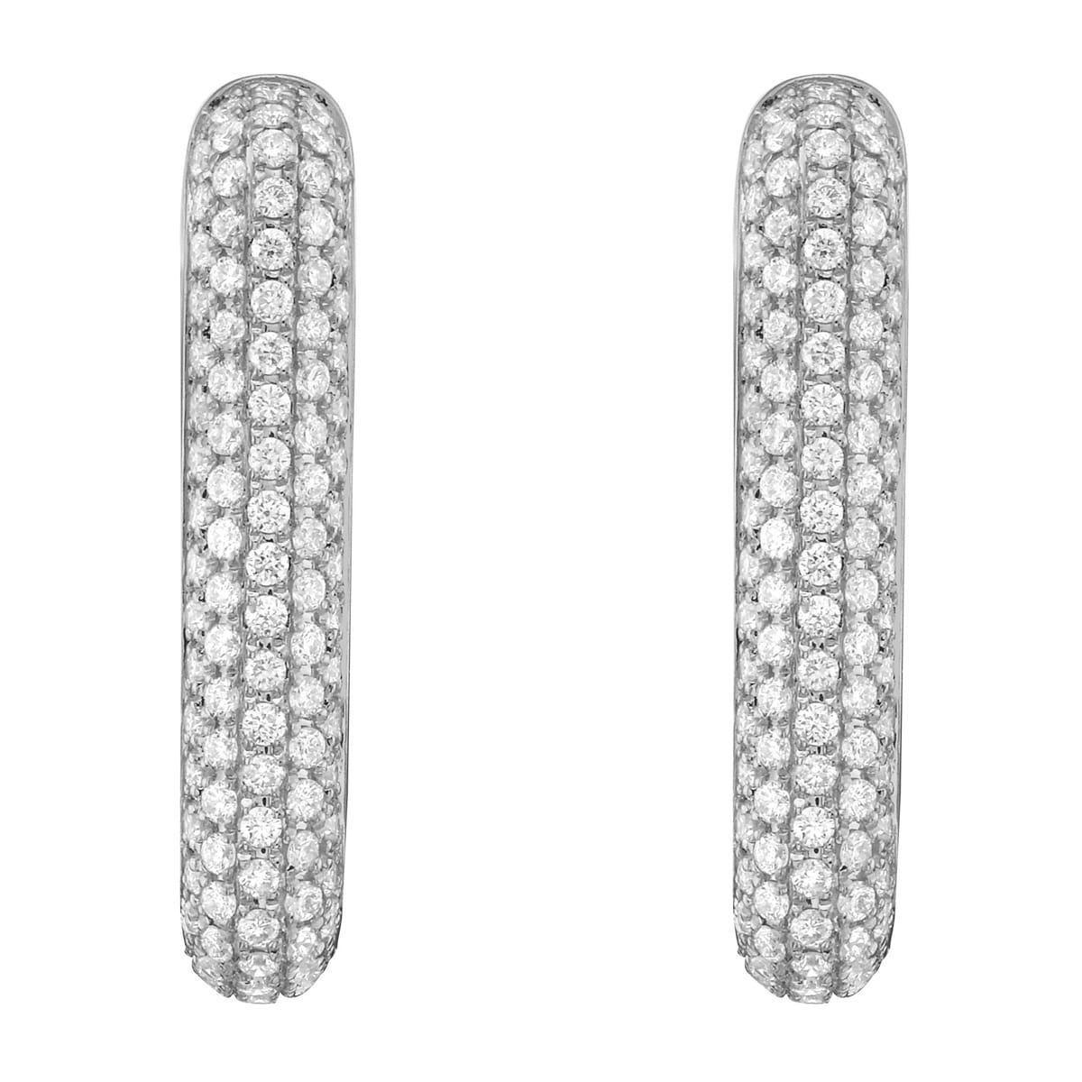 14K White Gold Diamond Earrings, 0.65ct