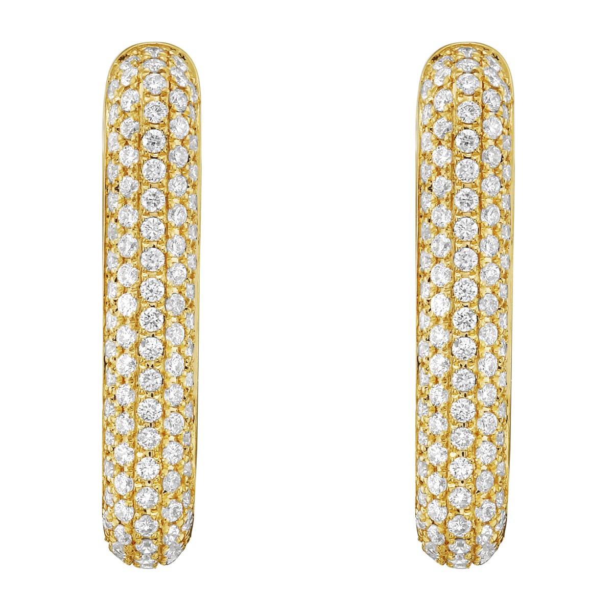 14K Yellow Gold Diamond Earrings, 0.65ct