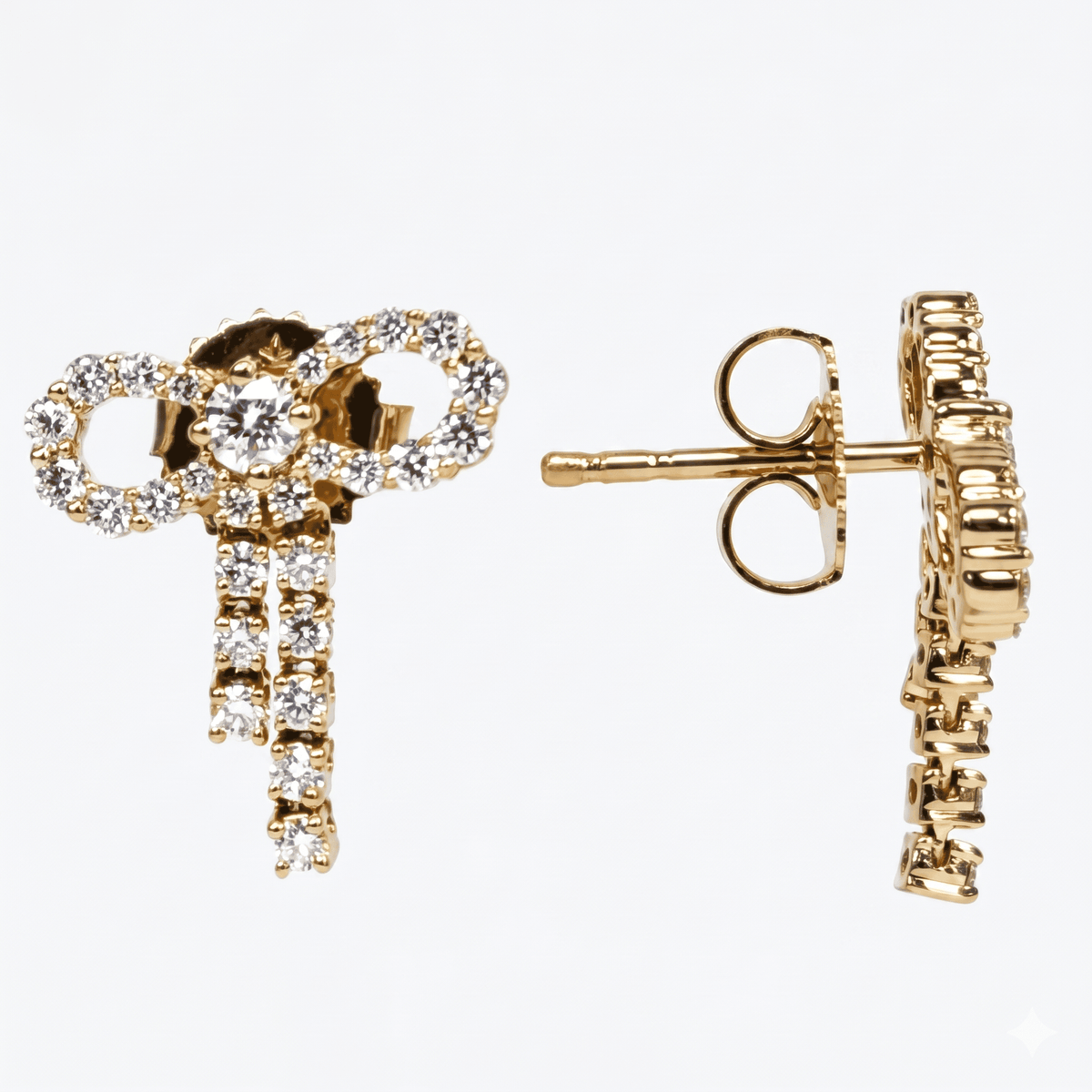 AE156277BY - Earrings 14KY/2.8G 2RD-0.16CT 54RD-0.57CT