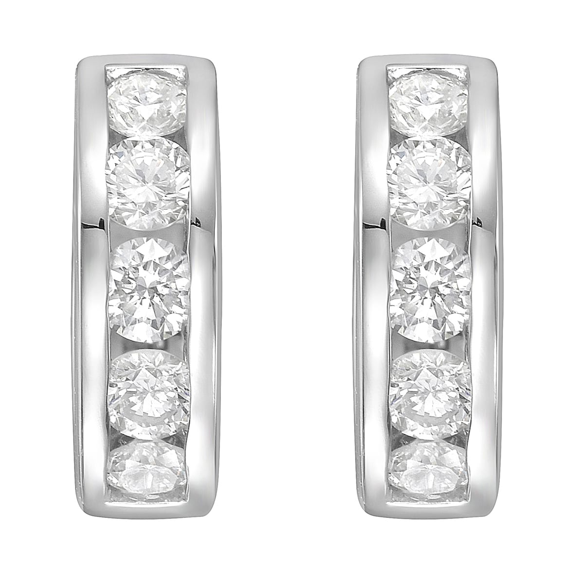 14K White Gold Diamond Earrings, 0.66ct
