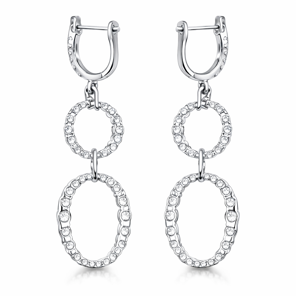 AE156918 - Earrings 14KW/4.6G 36RD-1.14CT 58RD-0.69CT