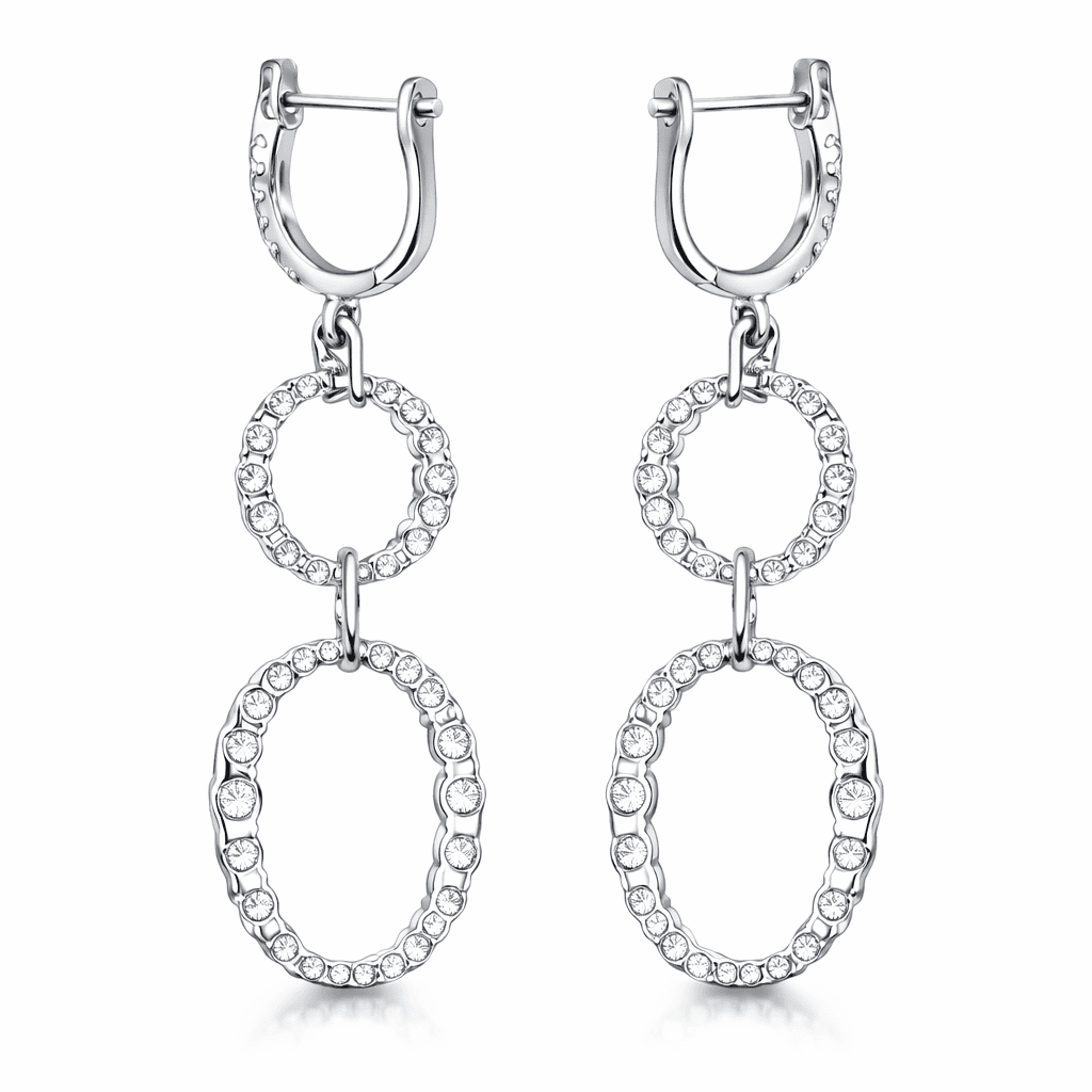 AE156918 - Earrings 14KW/4.6G 36RD-1.14CT 58RD-0.69CT
