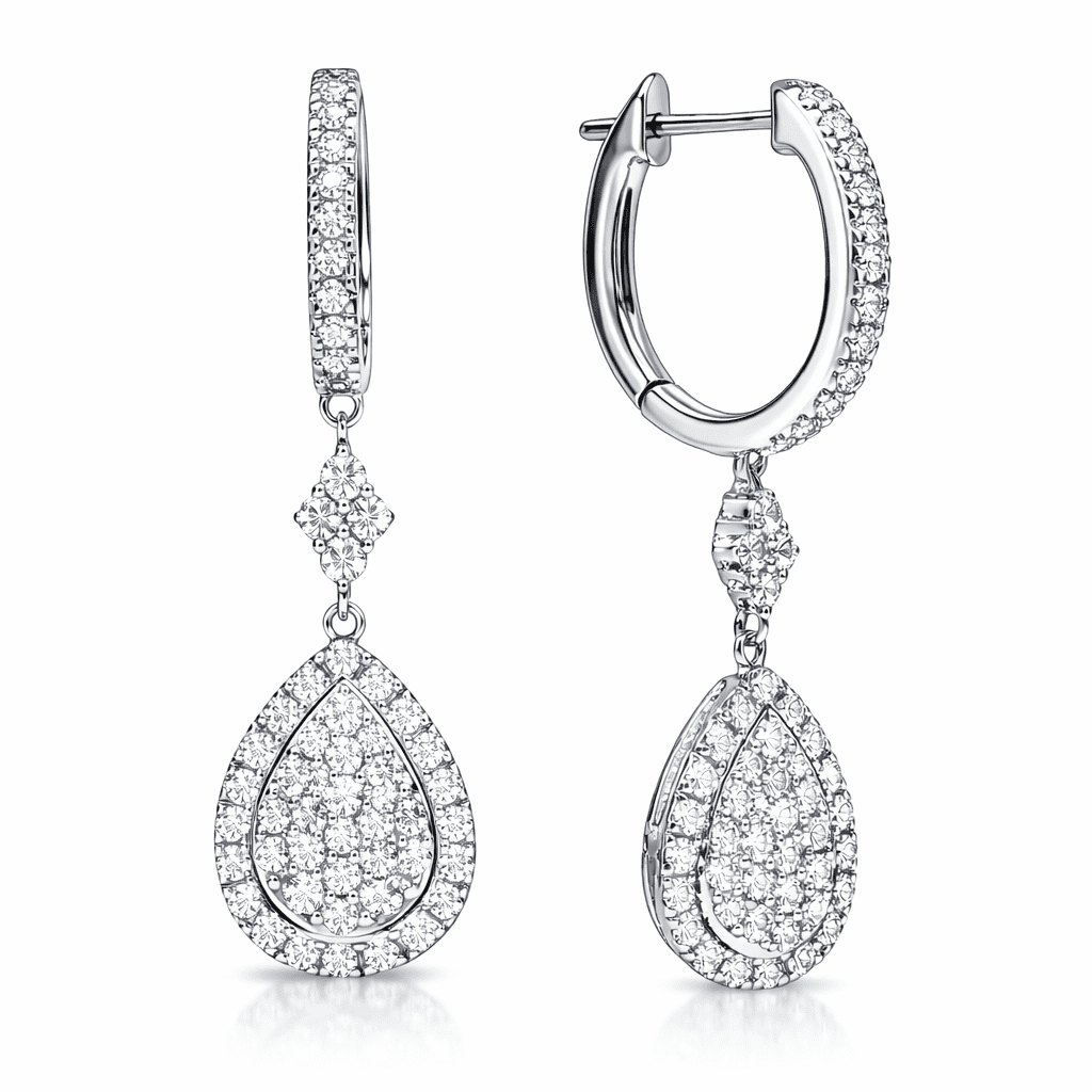 AE156921 - Earrings 14KW/2.9G 112RD-0.82CT