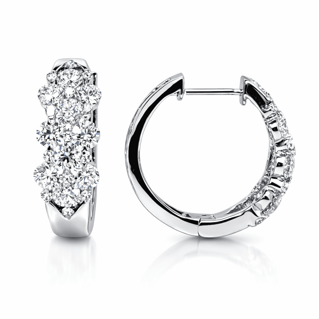 AE156923 - Earrings 14KW/3.4G 20RD-1.60CT 26RD-0.20CT