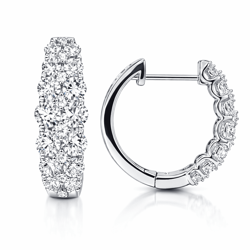 AE156924 - Earrings 14KW/2.6G 12RD-0.71CT 32RD-0.54CT
