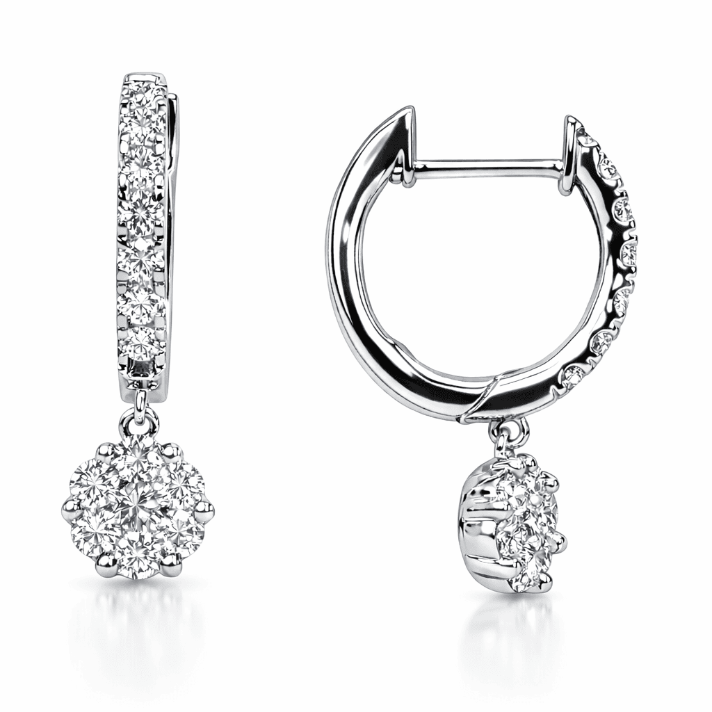 AE156925 - Earrings 14KW/1.5G 28RD-0.41CT