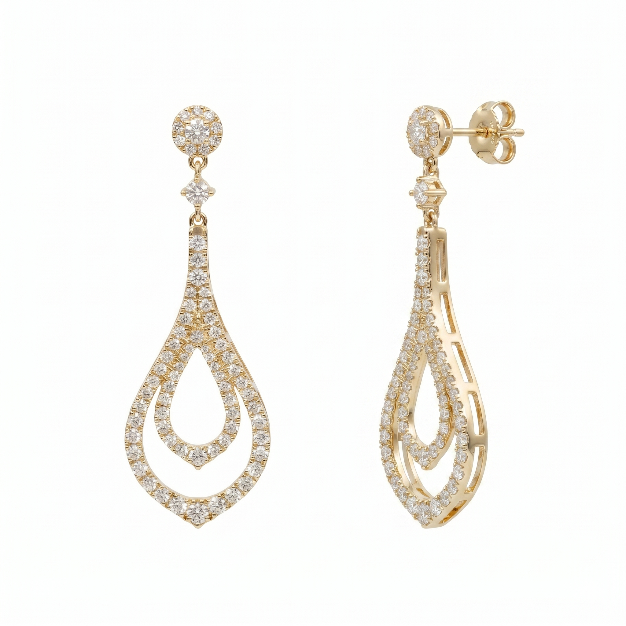 AE156962Y - Earring 14KW/6.54GR 174RD-2.13CT