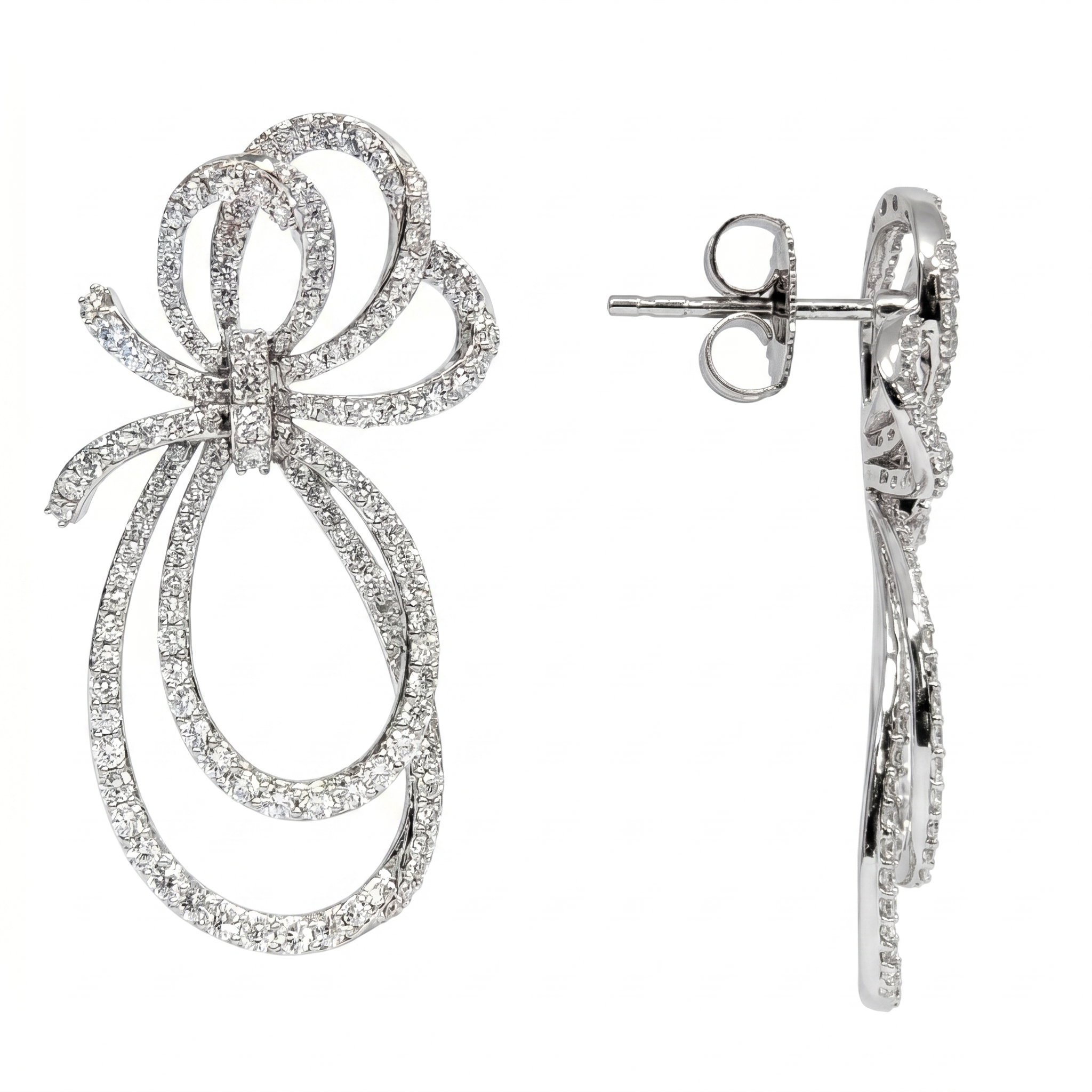 AE156975 - Earrings 14KW/5.6G 276RD-1.77CT
