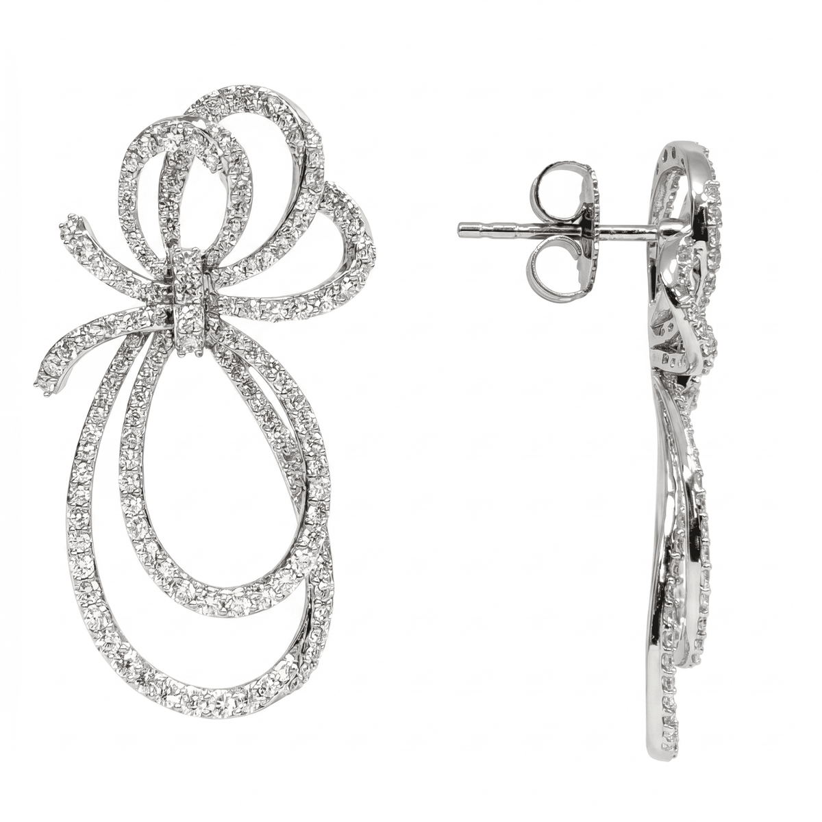 AE156975 - Earrings 14KW/5.6G 276RD-1.77CT