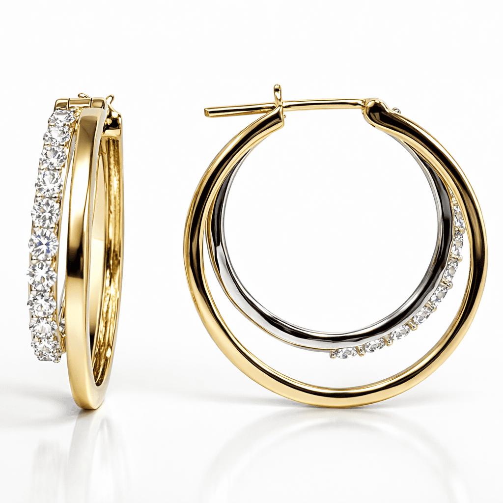 AE156993WY - Earrings 14KWY/5.8G 22RD-0.85CT